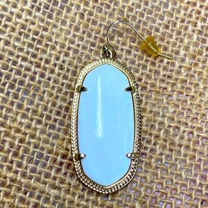 Single Kendra Scott White Elle Gold Drop Earring